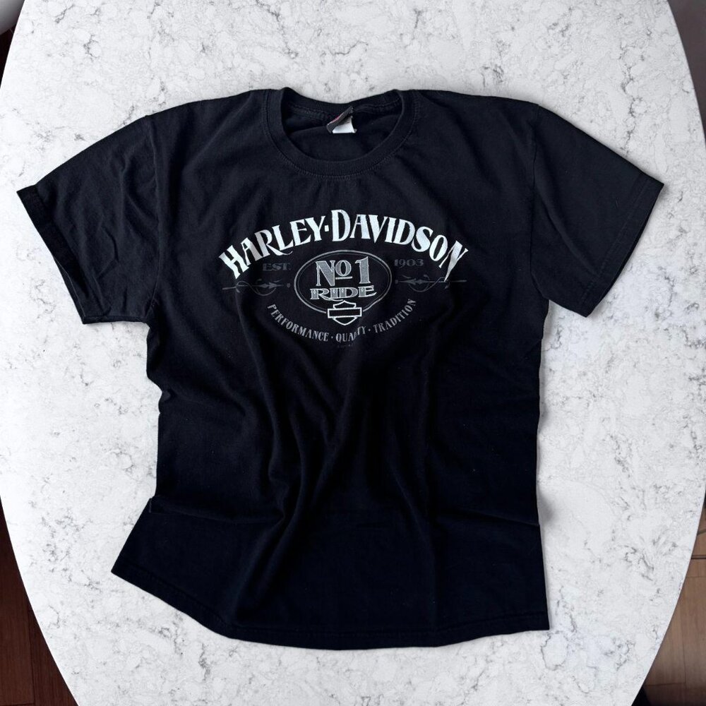 Harley-Davidson “No.1 Ride” Black Graphic Tee 2011 | Men’s L